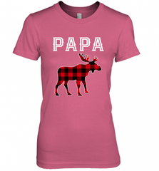 Papa Moose Red Plaid Christmas Pajama Women's Premium T-Shirt Women's Premium T-Shirt - HHHstores