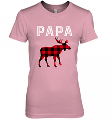 Papa Moose Red Plaid Christmas Pajama Women's Premium T-Shirt Women's Premium T-Shirt - HHHstores