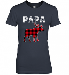 Papa Moose Red Plaid Christmas Pajama Women's Premium T-Shirt Women's Premium T-Shirt - HHHstores