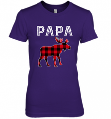 Papa Moose Red Plaid Christmas Pajama Women's Premium T-Shirt Women's Premium T-Shirt - HHHstores