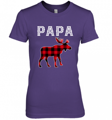 Papa Moose Red Plaid Christmas Pajama Women's Premium T-Shirt Women's Premium T-Shirt - HHHstores