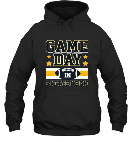 NFL Pittsburgh PA. Game Day Football Home Team Hooded Sweatshirt Hooded Sweatshirt / Black / S Hooded Sweatshirt - HHHstores