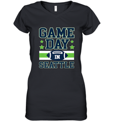 NFL Seattle Wa. Game Day Football Home Team Women's V-Neck T-Shirt Women's V-Neck T-Shirt - HHHstores