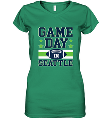 NFL Seattle Wa. Game Day Football Home Team Women's V-Neck T-Shirt Women's V-Neck T-Shirt - HHHstores