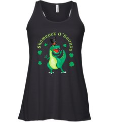 T Rex Dinosaur St. Patrick's Day Irish Funny Women's Racerback Tank Women's Racerback Tank - HHHstores