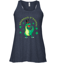 T Rex Dinosaur St. Patrick's Day Irish Funny Women's Racerback Tank Women's Racerback Tank - HHHstores