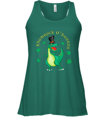 T Rex Dinosaur St. Patrick's Day Irish Funny Women's Racerback Tank Women's Racerback Tank - HHHstores