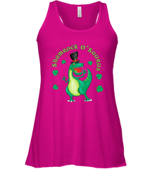 T Rex Dinosaur St. Patrick's Day Irish Funny Women's Racerback Tank Women's Racerback Tank - HHHstores