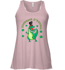 T Rex Dinosaur St. Patrick's Day Irish Funny Women's Racerback Tank Women's Racerback Tank - HHHstores