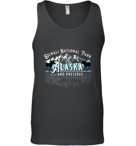 Denali National Park Alaska AK USA Moose Souvenir Men's Tank Top Men's Tank Top / Black / XS Men's Tank Top - HHHstores