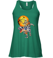 Skeleton Riding T Rex Funny Halloween Women's Racerback Tank Women's Racerback Tank - HHHstores