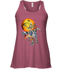 Skeleton Riding T Rex Funny Halloween Women's Racerback Tank Women's Racerback Tank - HHHstores