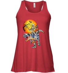Skeleton Riding T Rex Funny Halloween Women's Racerback Tank Women's Racerback Tank - HHHstores