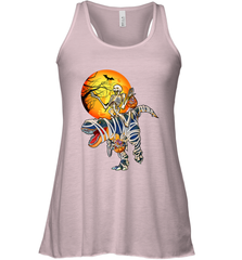 Skeleton Riding T Rex Funny Halloween Women's Racerback Tank Women's Racerback Tank - HHHstores