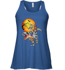 Skeleton Riding T Rex Funny Halloween Women's Racerback Tank Women's Racerback Tank - HHHstores