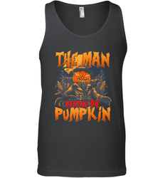 Mens Halloween Fun Dad The Man Behind Pumpkin Gift Men's Tank Top