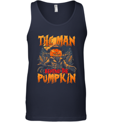 Mens Halloween Fun Dad The Man Behind Pumpkin Gift Men's Tank Top