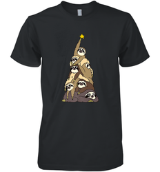 Merry Christmas Merry Slothmas Sloth Christmas Tree Xmas Men's Premium T-Shirt