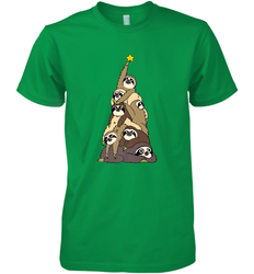 Merry Christmas Merry Slothmas Sloth Christmas Tree Xmas Men's Premium T-Shirt