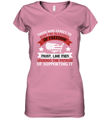 Those who expect to reap the blessings of freedom, must, like men, undergo the fatigue of supporting it 01 Women's V-Neck T-Shirt Women's V-Neck T-Shirt - HHHstores