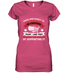 Those who expect to reap the blessings of freedom, must, like men, undergo the fatigue of supporting it 01 Women's V-Neck T-Shirt Women's V-Neck T-Shirt - HHHstores