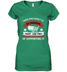 Those who expect to reap the blessings of freedom, must, like men, undergo the fatigue of supporting it 01 Women's V-Neck T-Shirt Women's V-Neck T-Shirt - HHHstores