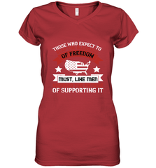 Those who expect to reap the blessings of freedom, must, like men, undergo the fatigue of supporting it 01 Women's V-Neck T-Shirt Women's V-Neck T-Shirt - HHHstores
