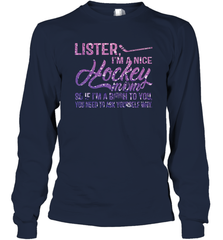 HOCKEY Nice Hockey Mom Long Sleeve T-Shirt Long Sleeve T-Shirt - HHHstores