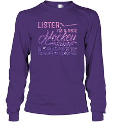 HOCKEY Nice Hockey Mom Long Sleeve T-Shirt Long Sleeve T-Shirt - HHHstores