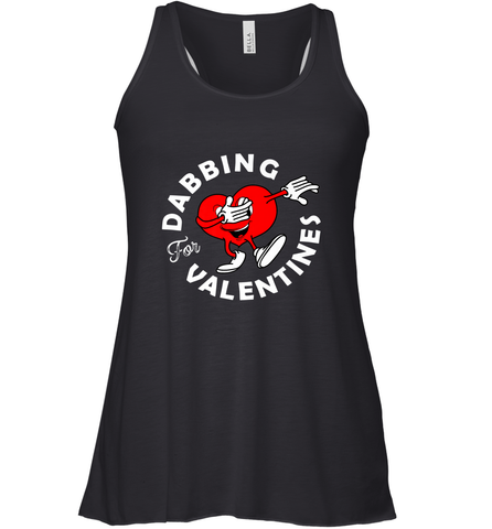 Dabbing Heart For Valentine's Day Art Graphics Heart Gift Women's Racerback Tank Women's Racerback Tank / Black / XS Women's Racerback Tank - HHHstores