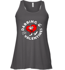 Dabbing Heart For Valentine's Day Art Graphics Heart Gift Women's Racerback Tank Women's Racerback Tank - HHHstores