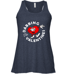 Dabbing Heart For Valentine's Day Art Graphics Heart Gift Women's Racerback Tank Women's Racerback Tank - HHHstores