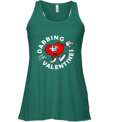 Dabbing Heart For Valentine's Day Art Graphics Heart Gift Women's Racerback Tank Women's Racerback Tank - HHHstores