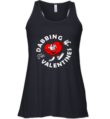 Dabbing Heart For Valentine's Day Art Graphics Heart Gift Women's Racerback Tank Women's Racerback Tank - HHHstores