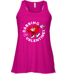 Dabbing Heart For Valentine's Day Art Graphics Heart Gift Women's Racerback Tank Women's Racerback Tank - HHHstores