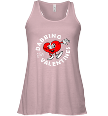 Dabbing Heart For Valentine's Day Art Graphics Heart Gift Women's Racerback Tank Women's Racerback Tank - HHHstores