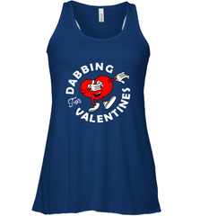 Dabbing Heart For Valentine's Day Art Graphics Heart Gift Women's Racerback Tank Women's Racerback Tank - HHHstores