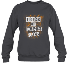 Trick or Beer Funny Halloween Trick or Treat Crewneck Sweatshirt Crewneck Sweatshirt - HHHstores
