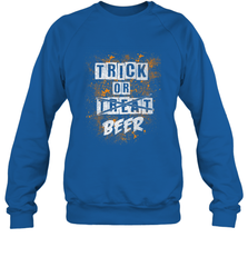 Trick or Beer Funny Halloween Trick or Treat Crewneck Sweatshirt Crewneck Sweatshirt - HHHstores