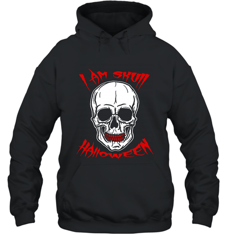 I am the skull halloween Hooded Sweatshirt Hooded Sweatshirt / Black / S Hooded Sweatshirt - HHHstores