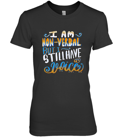 Special Needs NonVerbal Autism Awesome Women's Premium T-Shirt Women's Premium T-Shirt / Black / XS Women's Premium T-Shirt - HHHstores