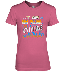 Special Needs NonVerbal Autism Awesome Women's Premium T-Shirt Women's Premium T-Shirt - HHHstores