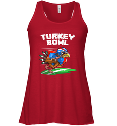 Cool Turkey Bowl _ Funny Thanksgiving Football Player Gift Women's Racerback Tank