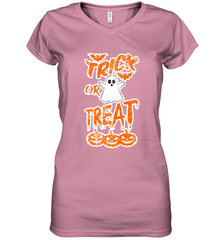 Trick Or Treat Halloween Women's V-Neck T-Shirt Women's V-Neck T-Shirt - HHHstores