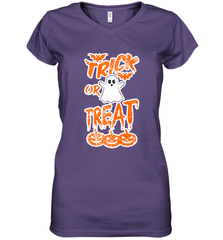 Trick Or Treat Halloween Women's V-Neck T-Shirt Women's V-Neck T-Shirt - HHHstores