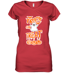 Trick Or Treat Halloween Women's V-Neck T-Shirt Women's V-Neck T-Shirt - HHHstores