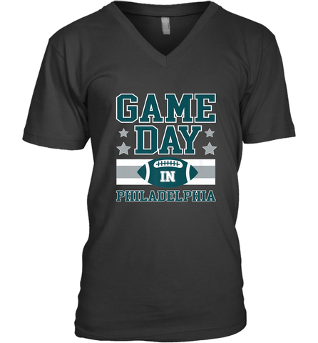 NFL Philadelphia Philly Game Day Football Home Team Men's V-Neck Men's V-Neck / Black / S Men's V-Neck - HHHstores