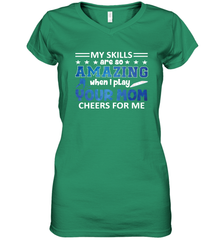 HOCKEY Yours Mom Cheers For Me Women's V-Neck T-Shirt Women's V-Neck T-Shirt - HHHstores