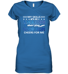 HOCKEY Yours Mom Cheers For Me Women's V-Neck T-Shirt Women's V-Neck T-Shirt - HHHstores