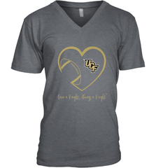 UCF Knights Football Inside Heart  Team  Apparel Men's V-Neck Men's V-Neck - HHHstores